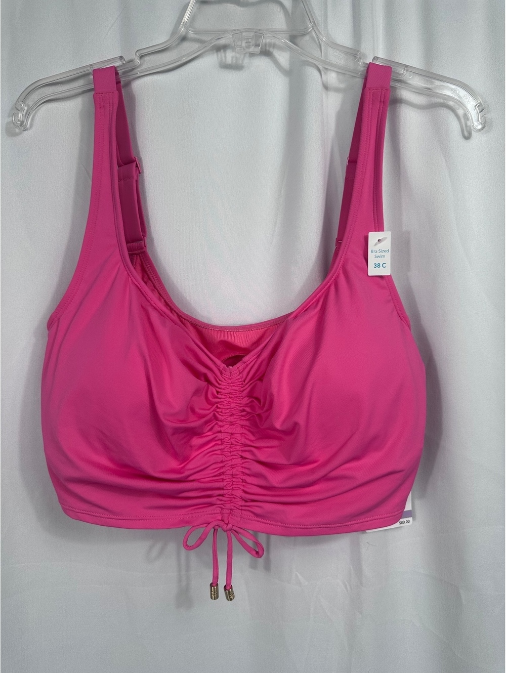 Coco Reef Plumeria 38C Bra Sized Swim Top in Pink